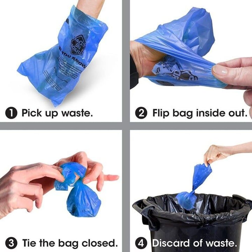 Bags On Board Dog Poop Bags | Strong, Leak Proof Dog Waste Bags | 9 x14 Inches - Picture 6 of 8